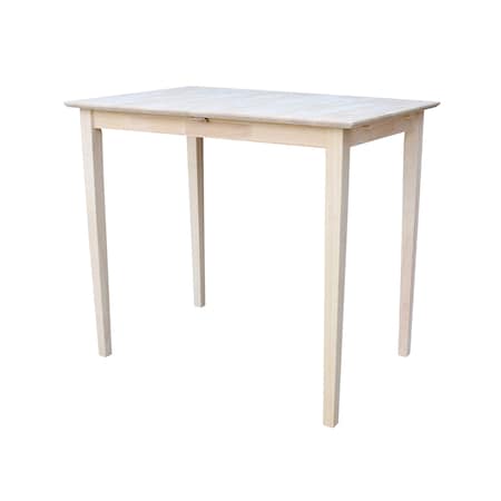 International Concepts Rectangle Table with Butterfly Extension, Unfinished, 32 in W, 48 in L, 42 in H, Wood, Unfinished K-T32X-42S